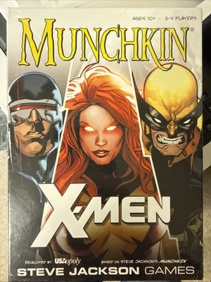 Munchkin X-Men Board Game Steve Jackson Games USAopoly 2017 VG/EX - Image 1 of 3