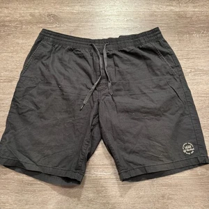 Vans Shorts Black XL Black Ripstop Drawstring Skate Surf 9.5" Casual Adult - Picture 1 of 12