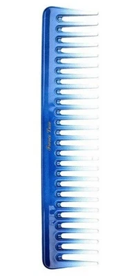 "France Luxe PEINE PELO LARGO DIENTES ANCHOS 7 1/4"" largo AZUL MARINO" Foto 1 de 4