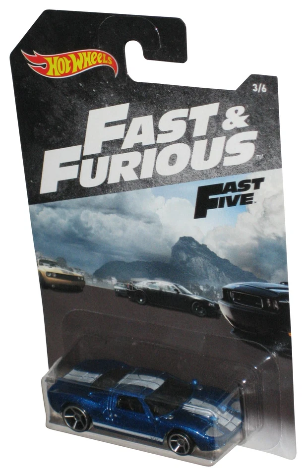 Hot Wheels Fast & Furious Five (2017) Blue Ford GT40 Toy Car 3/6 - Image 1 of 1