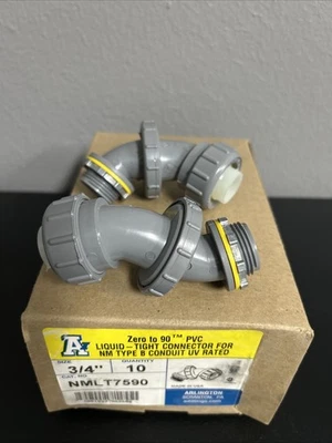 Conector estanque líquido não metálico Arlington NMLT7590 3/4" 0-90° tipo B - Imagem 1 de 2