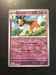 2024 Pokémon S&V Twilight Masquerade Reverse Holo Foil Farigiraf 84 /167 - Picture 1 of 2