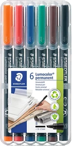 Staedtler Lumocolor Universal Pen Broad Chisel Felt Tip Permanent Marker Box - Picture 1 of 6