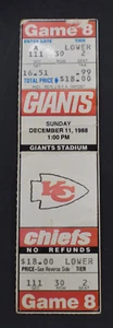 1988 NY Giants vs Kansas City Chiefs Full Ticket - Bild 1 von 2