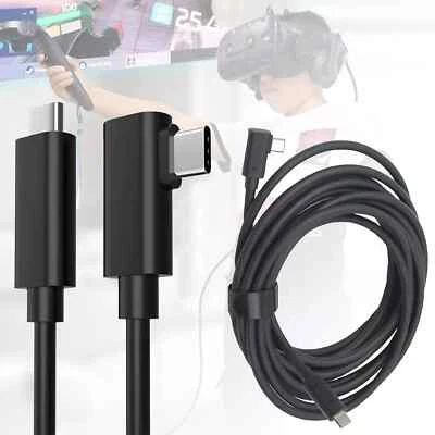 90 Degree 1.8M USB C 3.2 Type C Link Cable Data Line For Oculus Quest PC Game VR - Image 1 of 4