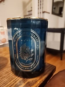M.of W.G MIDNIGHT FOREST Scented Candle Decorative Glass JUMBO SIZE 26.9 OZ NEW - Picture 1 of 4