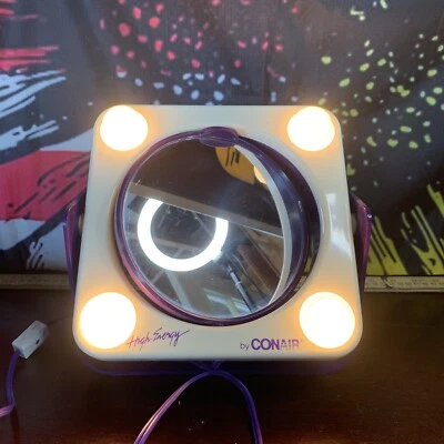 Espejo retrovisor iluminado de 2 lados giratorio High Energy By Con 1980 vintage ¡Funciona muy bien! Foto 1 de 4