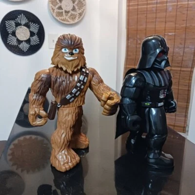 Star Wars Galactic Heroes Mega Mighties 2 pack Chewbacca Vader - Image 1 of 4