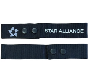 140130 STAR ALLIANCE GROUP GLOBAL AIRLINE AVIATION EMBROIDERED LUGGAGE SNAP TAG - Picture 1 of 3