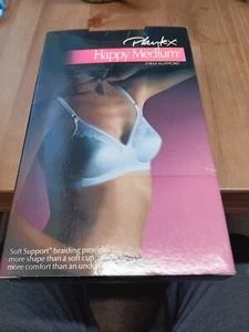 Playtex Happy Medium bra 34 C White Firm Support NOS VINTAGE #130 USA MADE - Picture 1 of 3