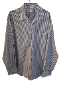 Camisa Van Heusen Abotonada Talla XL 17.5 34/35 Rayas Para Hombre Manga Larga - Imagen 1 de 9