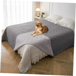 Waterproof Dog Blanket, 82x82 inches Pet Couch 82x82 Inches Lightgrey+darkgrey - Picture 1 of 7
