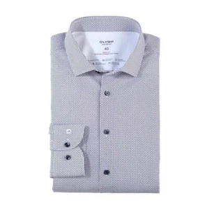 Olymp Level Five 24/Seven Herren Businesshemd rot blau gemustert 215864 39 - Bild 1 von 4