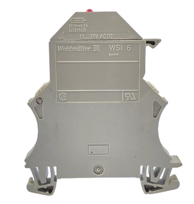 Weidmuller WSI 6 10-36V AC DC Fused DIN Rail Terminal 6mm² Single-Level Screw - Image 1 of 4