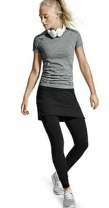 ATHLETA Women's NWT Sz XXS Black Powder Peak 2 in 1 Wicking Breathable Leggings - Picture 1 of 12