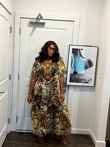 African bubu| Boubou dress| Kaftan| African Print dress|Nigeria dress- One size - Picture 1 of 10