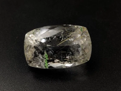 23.60 Ct Rutilated Quartz Loose Gemstone 21.2X13.6X12mm Cushion Faceted Cut W29 - Image 1 of 4