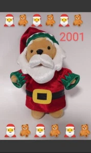 VINTAGE 2001 8" DISNEY STORE WINNIE THE POOH SANTA CLAUS PLUSH TOY VGC  - Picture 1 of 7