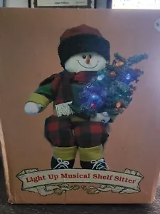christmas traditions snowman light up musical shelf sitter - Picture 1 of 3
