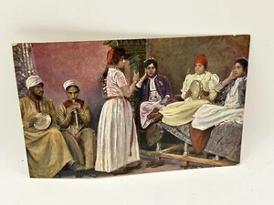 Vintage Postcard 1910 Belly Dancer Cairo Egypt Arabs Dancing Women - Picture 1 of 6