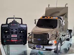 Rare "Chrome Metallic Special Edition" Tamiya R/C 1/14 Semi Ford Aeromax Futaba - Picture 1 of 23