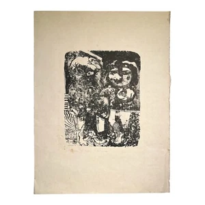 SIGNATURE ILLEGIBLE. Engraving. Lithography. 20 th Century Art. Cuban Art - Picture 1 of 6