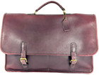 COACH Burgundy Leather Briefcase Mahogany Wall Street Made in New York City USA