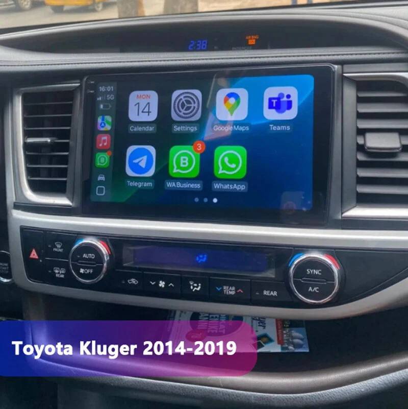 For Toyota Kluger 2014-19 Apple Carplay Android 13 4-64GB Car Radio FM GPS Navi  - Image 1 of 4