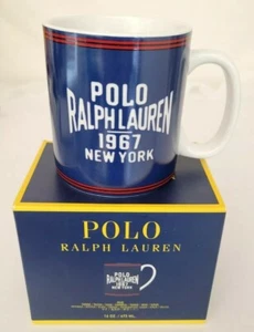 Polo Ralph Lauren 1967 New York Kaffee-/Teebecher Tasse marineblau Zuhause 16 Unzen Geschenkbox - Bild 1 von 12