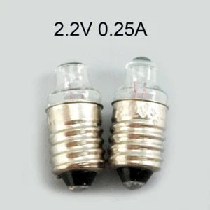 25/50 Stück E10 Schraubsockel 2,2V 0,25A Glühbirnen Lampe Taschenlampe 9x23mm - Picture 1 of 3