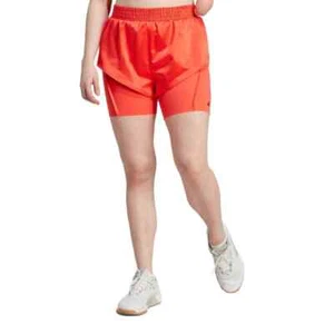 Adidas Shorts Damen XS Power Aeroready 2-in-1 IL9446 Orange Kompression Neu mit Etikett - Bild 1 von 7