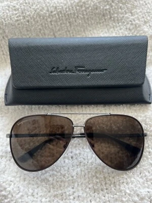 Gafas de sol Salvatore Ferragamo marrón aviador unisex 60 mm $300 Foto 1 de 2