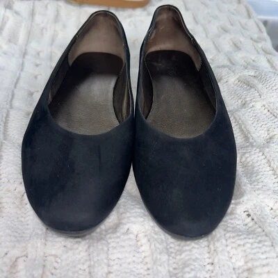 Zapatos planos de ballet Arche negros de gamuza/cuero Ontario sin cordones talla 38 7,5 Foto 1 de 4