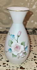Vintage Lefton Pink Small 4” Tall Bud Vase 1847P Embossed Flowers (read)