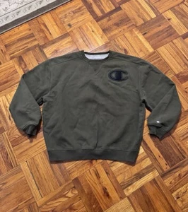 VTG Champion Men's Crew Neck LongSleeve Heavyweight Sweatshirt Olive Size XL - Bild 1 von 6