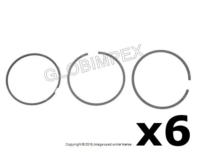 Porsche 911 Standard 1.5 - 1.75 - 3 mm Juego de 6 anillos de pistón GOETZE OEM Foto 1 de 1