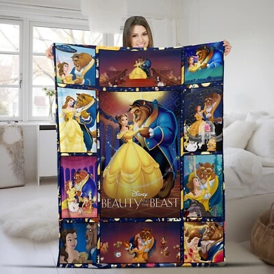 Disney Beauty And The Beast Fleece Blanket, Belle Princess And The Beast Blanket - Image 1 of 4