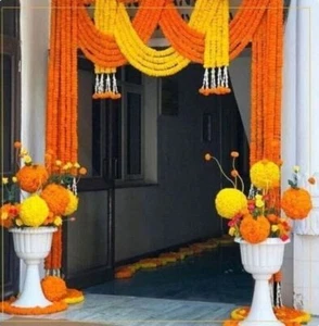 Lot of 10 PC Indian Artificial Floral Vines 5ft Long Wedding Decorative Garlands - Picture 1 of 8