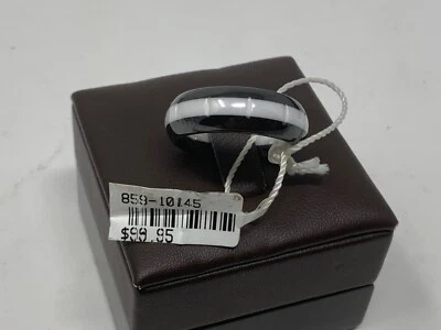 Anillo Rochet Roma MotoGP Negro con Rayas Blancas Banda Cerámica Talla 10 Minorista $99.95 Foto 1 de 4