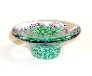 Caithness Scotland, Art Glass Bowl, Turquoise, Blue, White & Pink - Picture 1 of 6