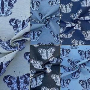 Tapestry Jacquard Butterflies Floral Upholstery Furnishing Curtain Craft Fabric - Picture 1 of 26