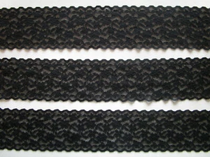 5 metros punta borde negro elástico 5,5 cm ancho punta 1108 n - Imagen 1 de 2