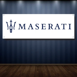 Maserati 1' X 3' Garage Banner, 13oz Vinyl - FREE SHIPPING Dealership Ghibli NEW - Picture 1 of 6