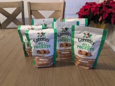 6x Corrector de píldoras Greenies bolsillos para perros mantequilla de maní tableta 30ct 180 golosinas medicamentos Foto 1 de 4