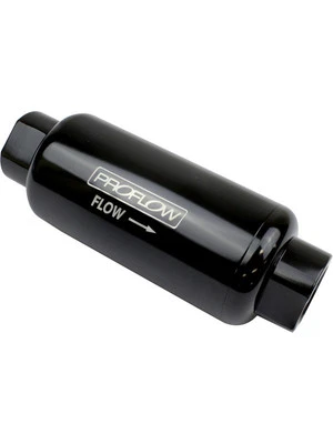 Proflow Fuel Filter Inline Mount 10 Microns Aluminium Black 90mm (PFEFS303B-10) - Image 1 of 4