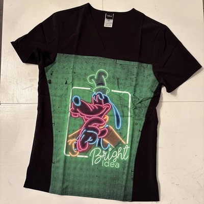 Goofy Cherokee Scrubs Tooniforms Disney Mens V Neck Top Size X-Small XS TF712 - Image 1 of 4