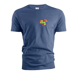 Autism Day Tee shirt Autism awareness Tee shirt heart love tee autistic gifts - Picture 1 of 13