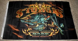 2005 Black Hills Rally Bike Week Sturgis SD (Motorcycle) Flag 3'x 5ft - Picture 1 of 3