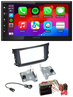 Kenwood MP3 USB DAB 2DIN Bluetooth Autoradio für Smart ForTwo 2010-14 Quadlock - Bild 1 von 4