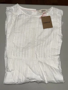 Boden Girls Pintuck Lace Trim Dress Soft Ivory 11-12 Years - Picture 1 of 4